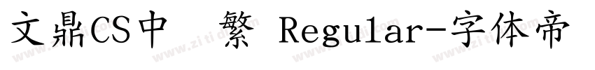 文鼎CS中圆繁 Regular字体转换